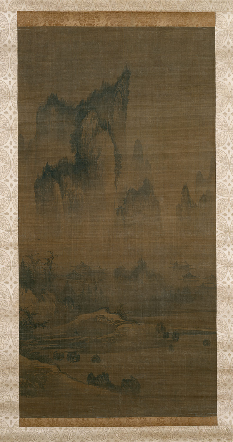 Evening bell from mist-shrouded temple (left); Autumn moon over Lake Dongting (right)