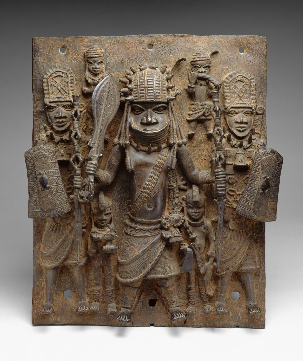 Plaque: Warrior and Attendants