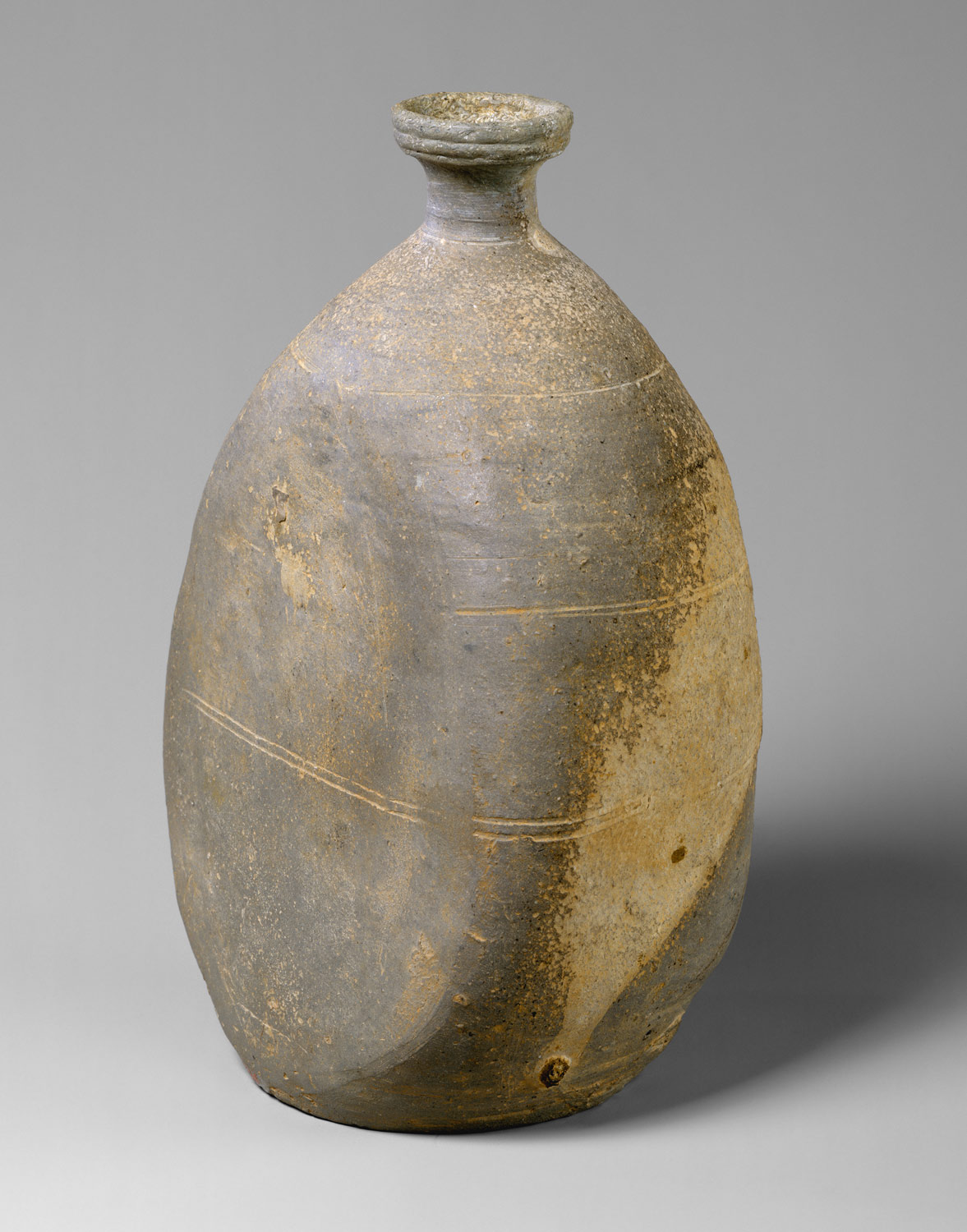 Bottle with flattened side