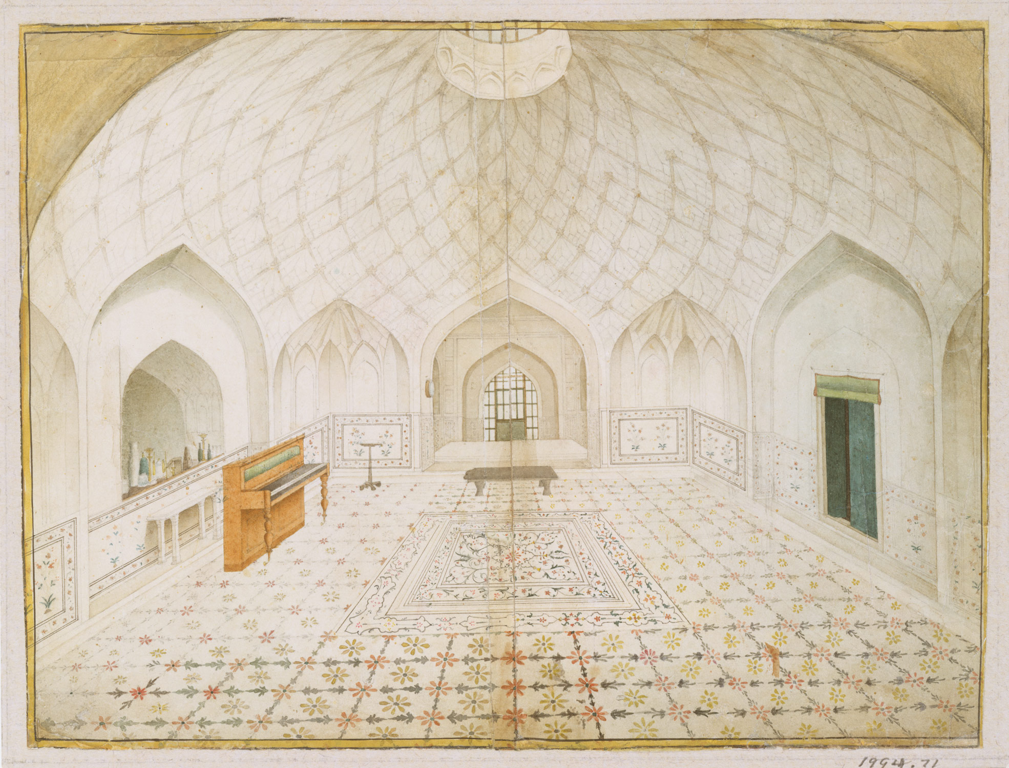 Interior Of The Hammam At The Red Fort Delhi Furnished