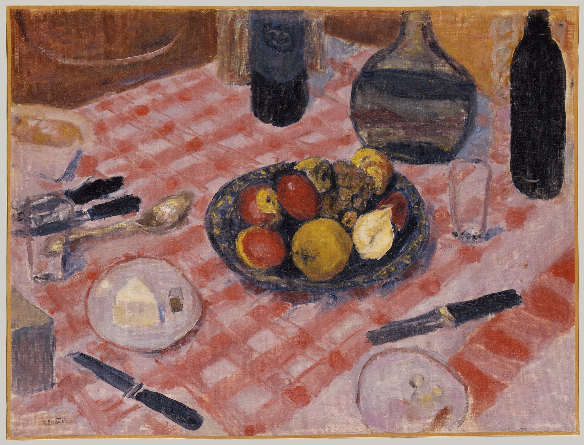 Image result for checkered tablecloth bonnard