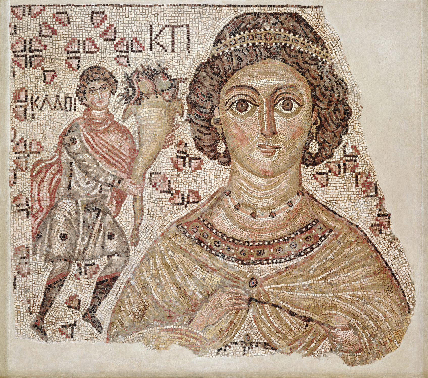 Fragment of a Floor Mosaic with a Personification of Ktisis