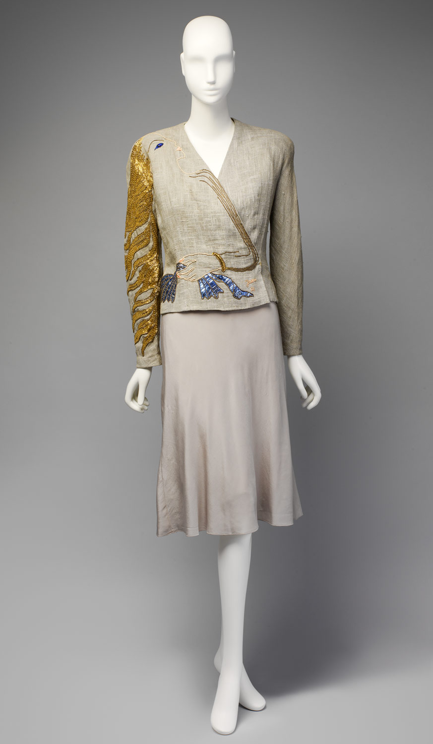 Evening jacket | Elsa Schiaparelli, Jean Cocteau, House of Lesage ...