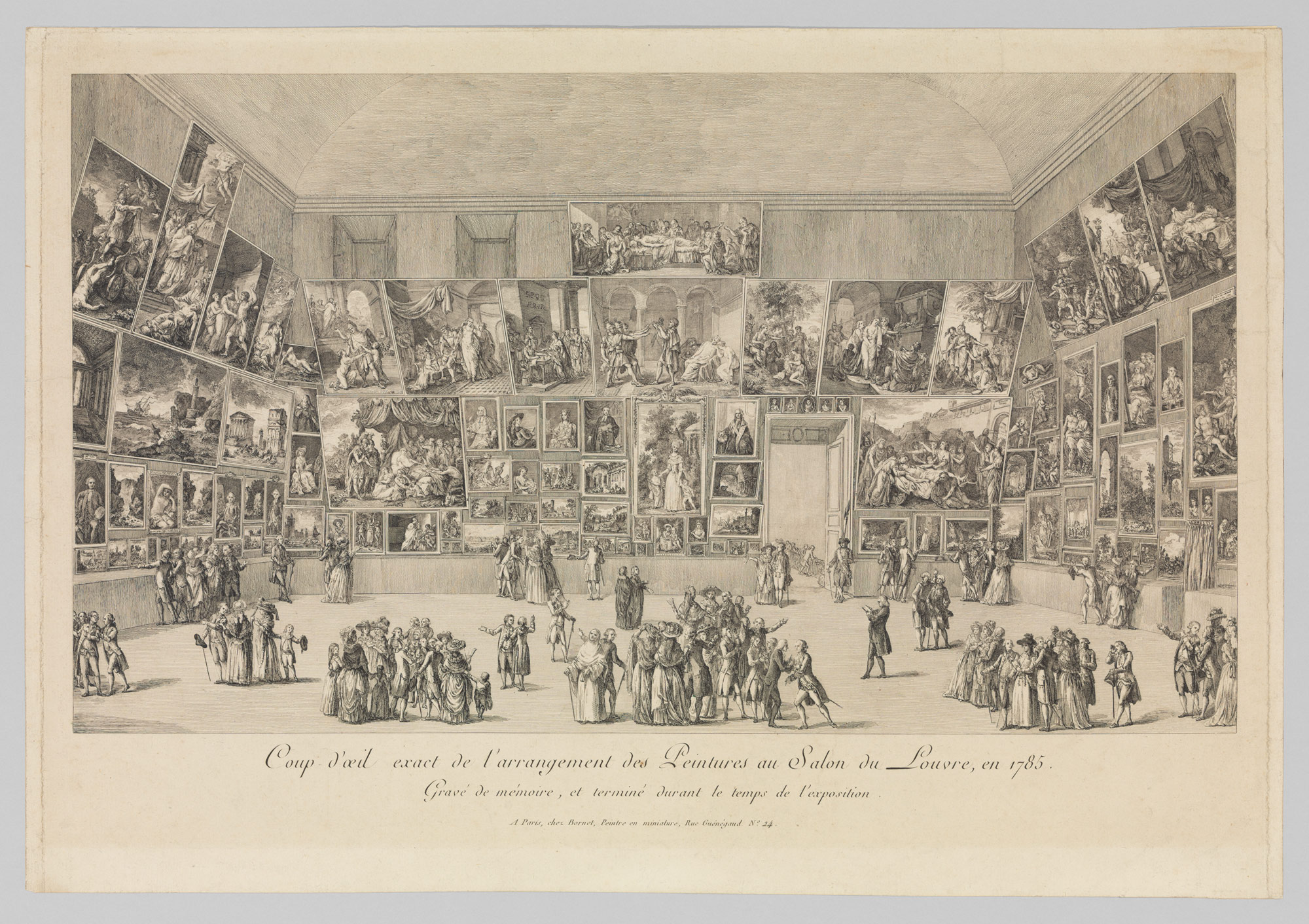 Captions; View of the Salon of 1785 ');
