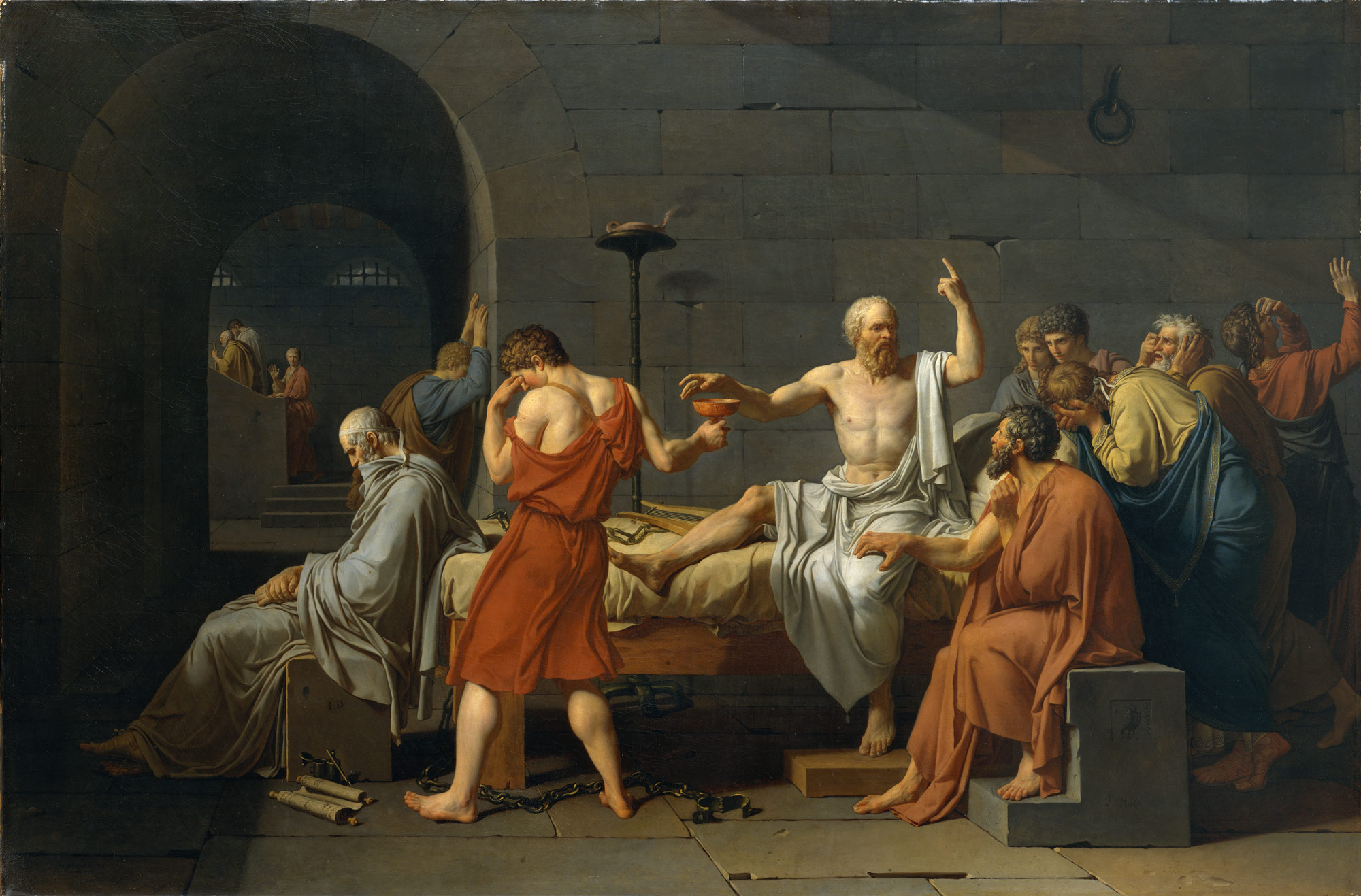 Morte de Sócrates - Jaques-Louis David (1978-1825)