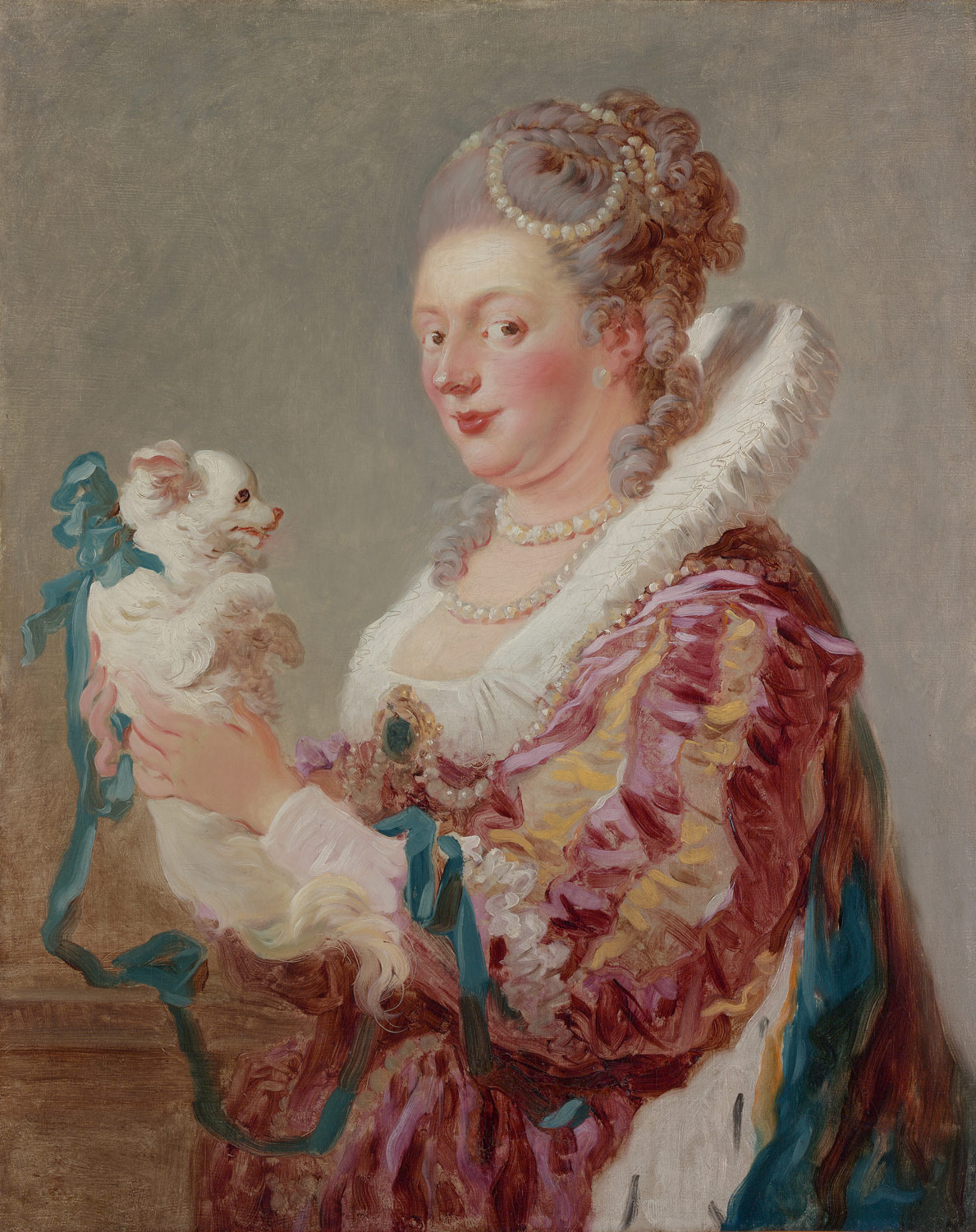 A Woman with a Dog, 
				ArtistJean HonorÃ© Fragonard,Paintings