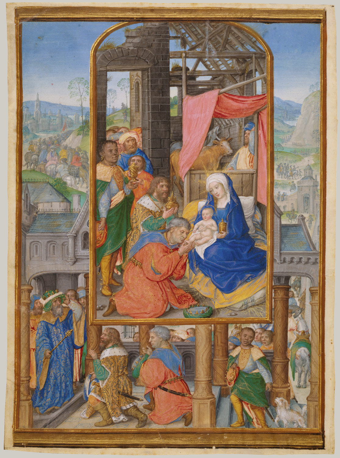 Manuscript Illumination with Adoration of the Magi