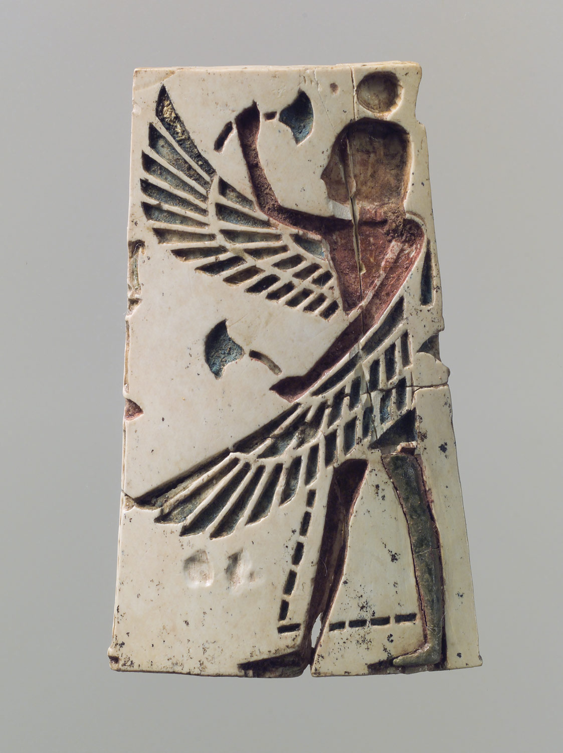 Champlevé Furniture Or Cosmetic Box Plaque With A Winged - 