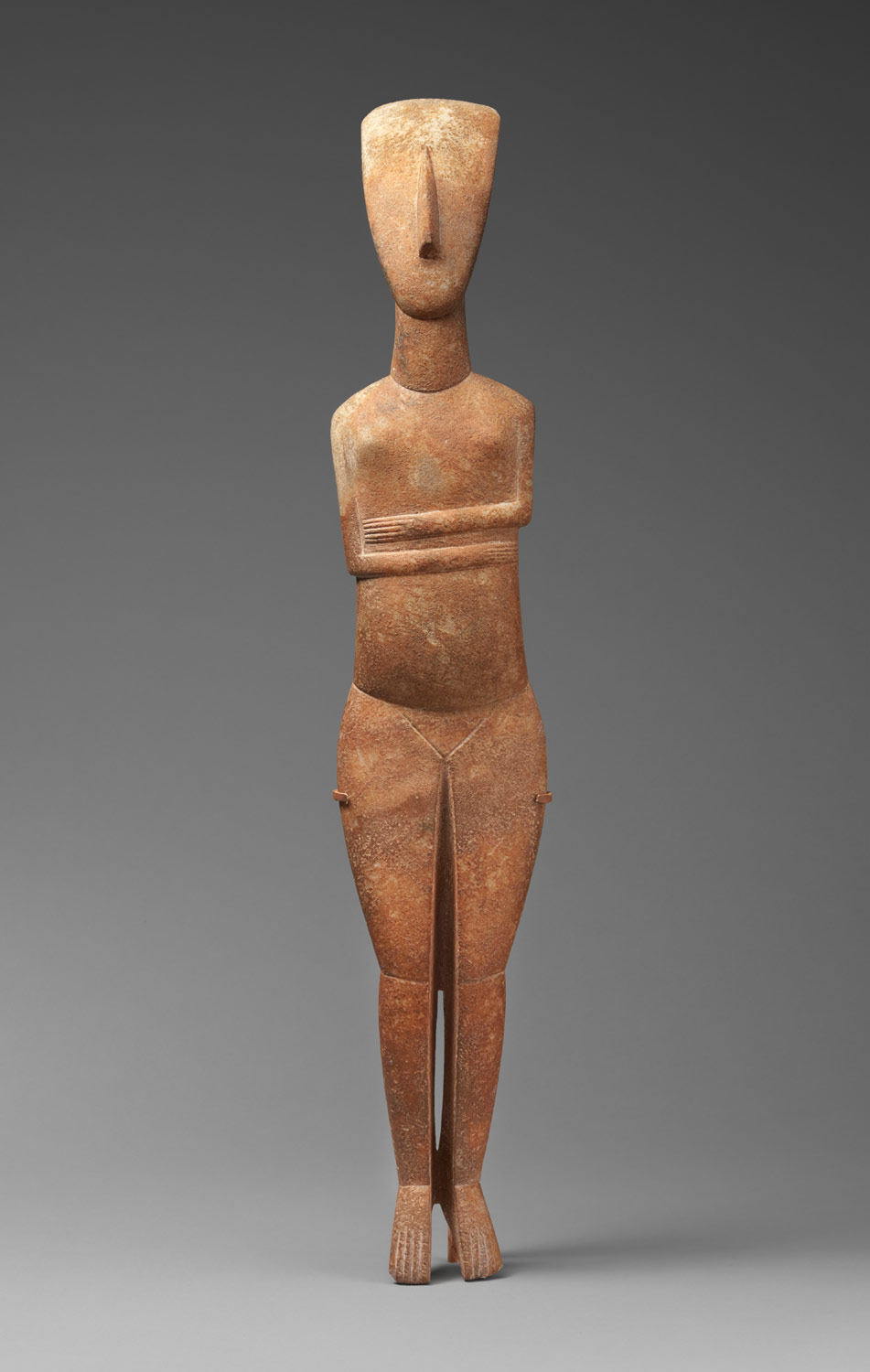 Marble female figure; cycladic figurines