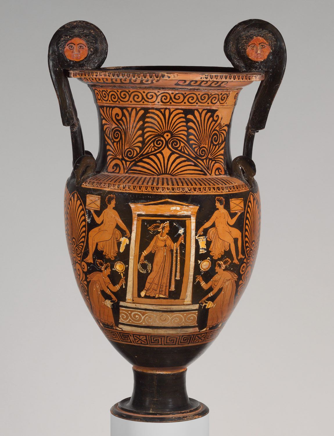 Terracotta Volute Krater Mixing Bowl Attributed To The