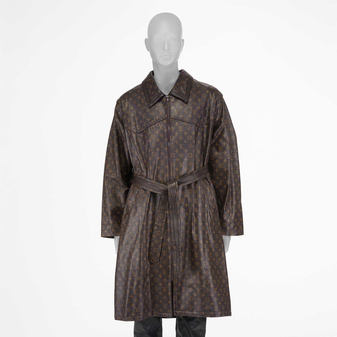 Mannequin wearing Dapper Dan Louis Vuitton trench coat